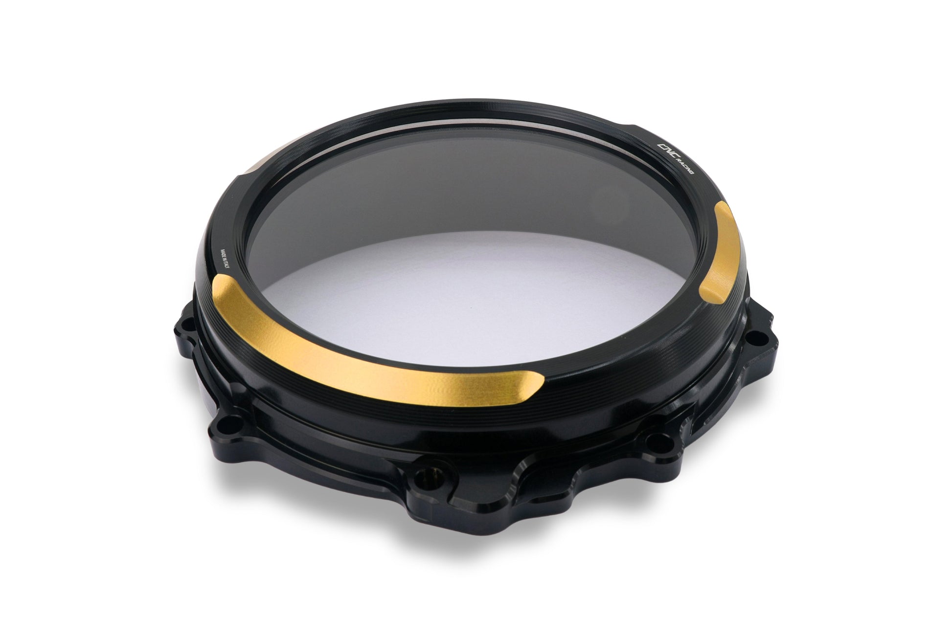 Koppelingsdeksel Bicolore Zwart-Rood Zwart-Goud MV Agusta Dragster 800 RC E4 (2017-2020) detailsfoto zijaanzicht zwart-goud