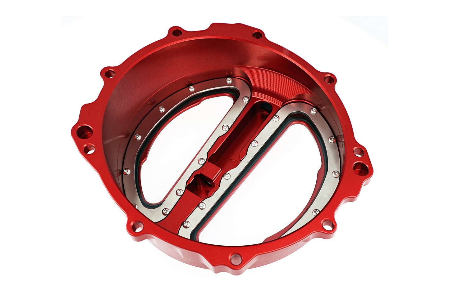 Open koppelingsdeksel met lexaan venster MV Agusta Dragster 800 RR E5 (2021+) rood achteraanzicht binnenkant met seal