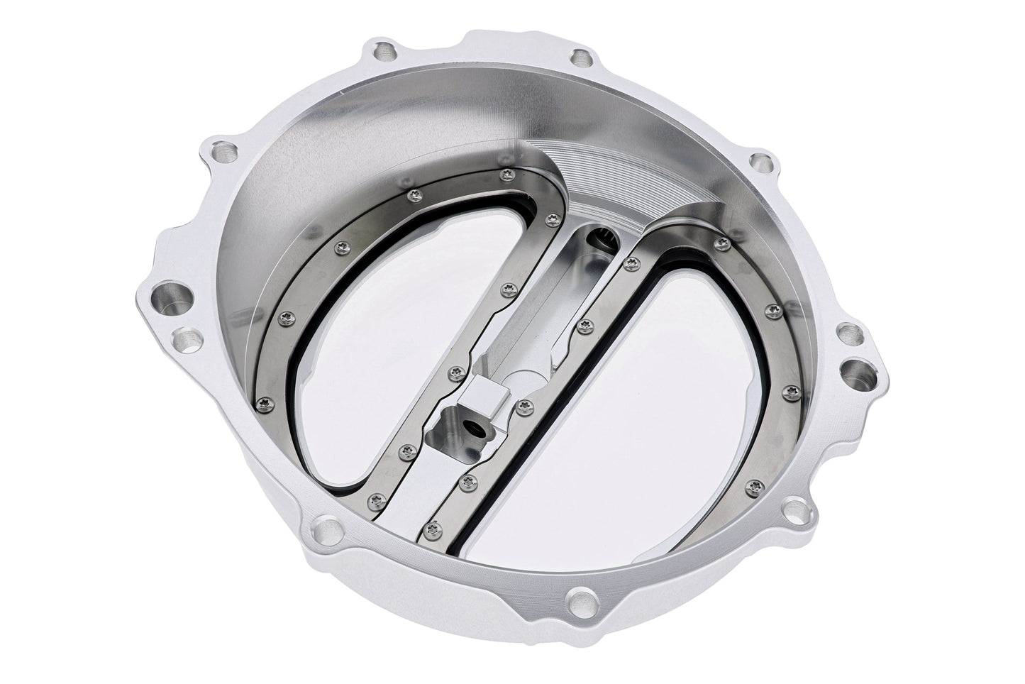 Open koppelingsdeksel met lexaan venster MV Agusta F3 675 (2012-2021) zilver achteraanzicht binnenkant met seal