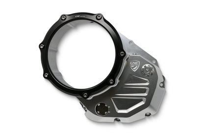 Clear Wet Clutch Cover Ducati Black-Black Ducati Sport 1000 (2006-2009)