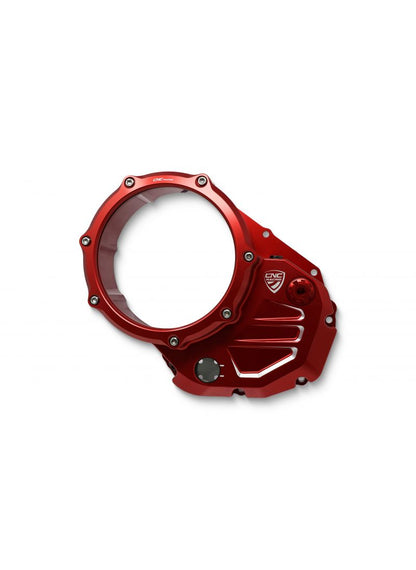 Clear Clutch Cover Ducati Red-Red Ducati Multistrada Enduro 1200 DVT (2016+)