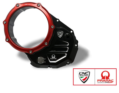 Koppelingsdeksel met open venster Pramac Racing Edition Ducati Scrambler 1100 (2018-2020) zwart-rood