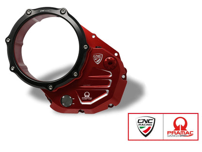 Koppelingsdeksel met open venster Pramac Racing Edition Ducati Multistrada 950 S (2019-2021) rood-zwart