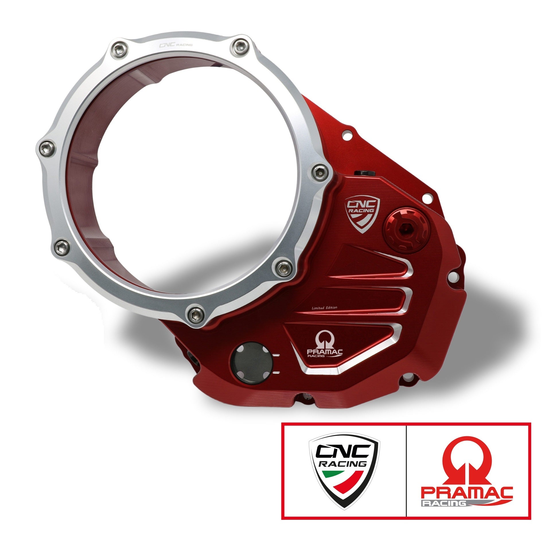Koppelingsdeksel met open venster Pramac Racing Edition Ducati Hyperstrada 939 (2016-2018) rood-zilver