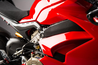Lightech carbon small panels under the tank (2 pcs.) (Glossy) Ducati Panigale V4 (2018-2024)