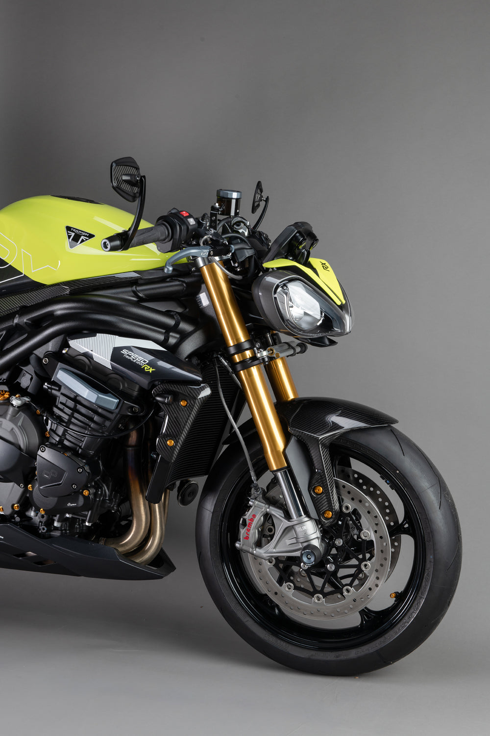 Voorspatbord glanzend carbon Triumph Speed Triple 1200 RX (2021+)