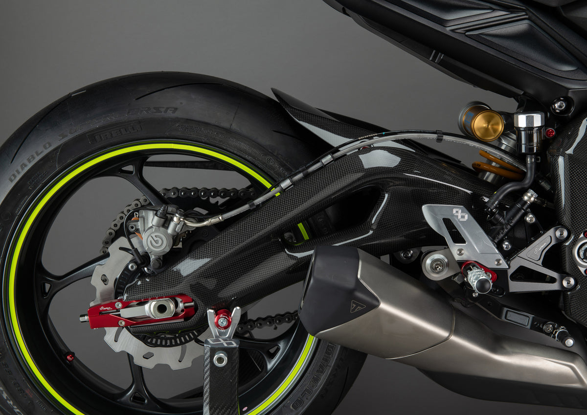 Achterbrug cover set (2 st.) glanzend carbon Triumph Street Triple 765 RS (2023+)