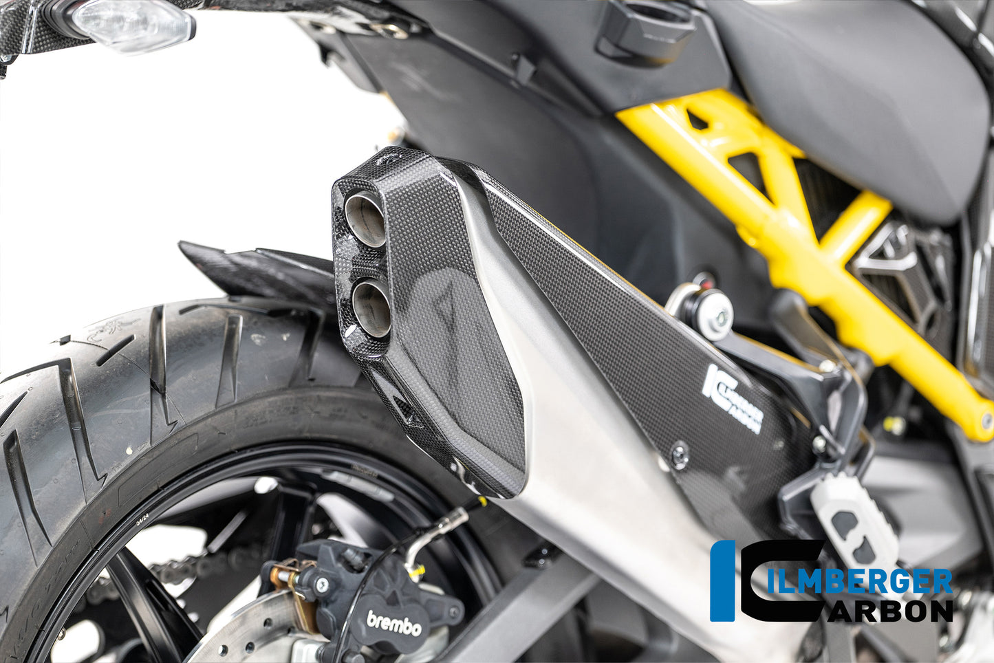 Uitlaat endcap glanzend carbon Ducati Multistrada V4 (2025+)