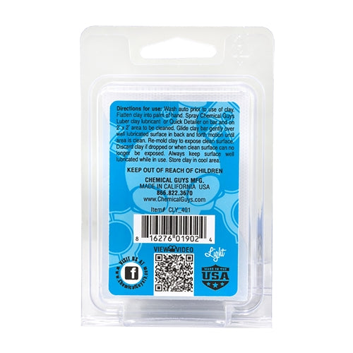 Chemical Guys - Clay Bar Blue (Light Duty) Detailing Clay - 100G