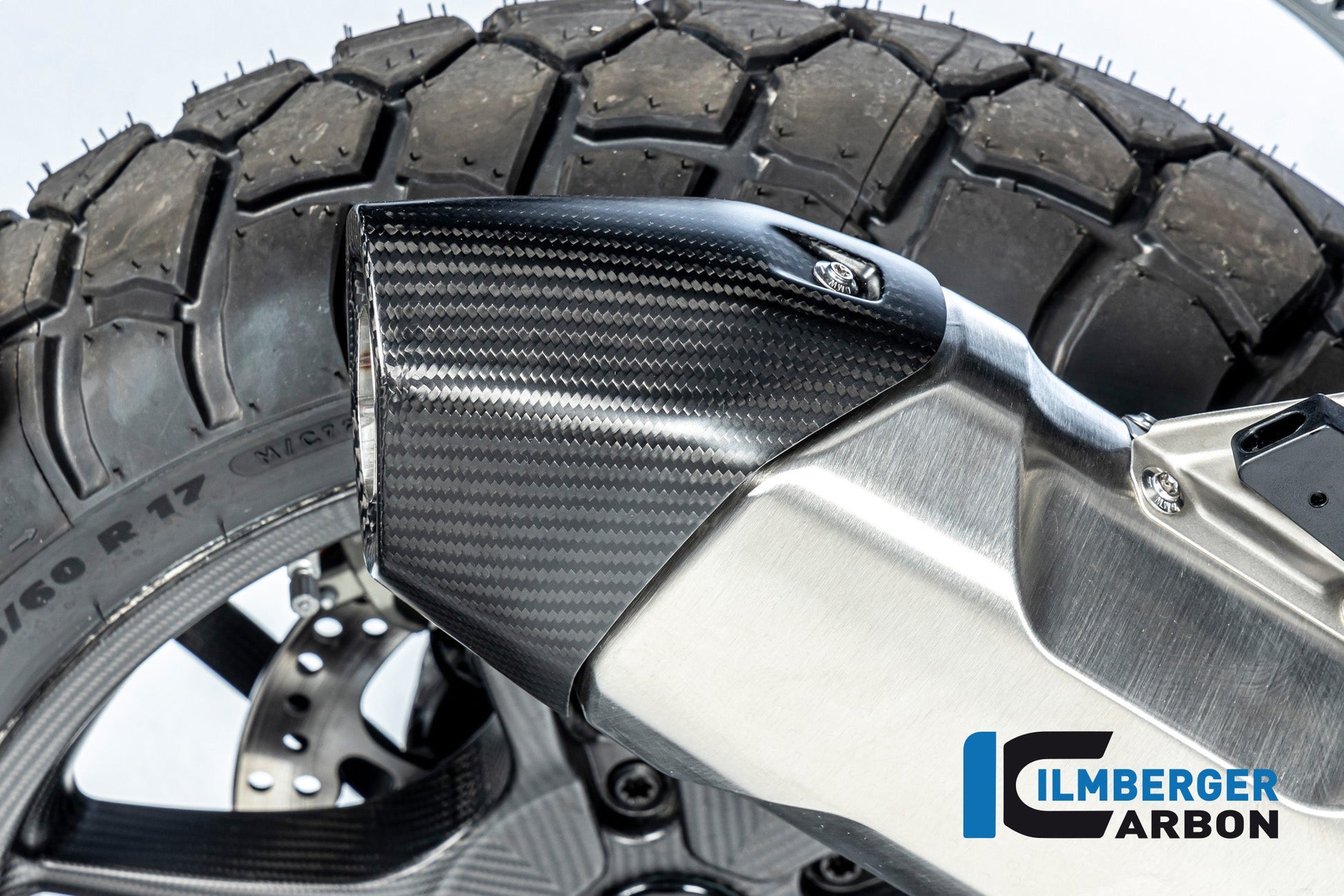 Uitlaatdemper beschermer (Achterzijde) mat carbon BMW R1300GS Triple Black 2023+
