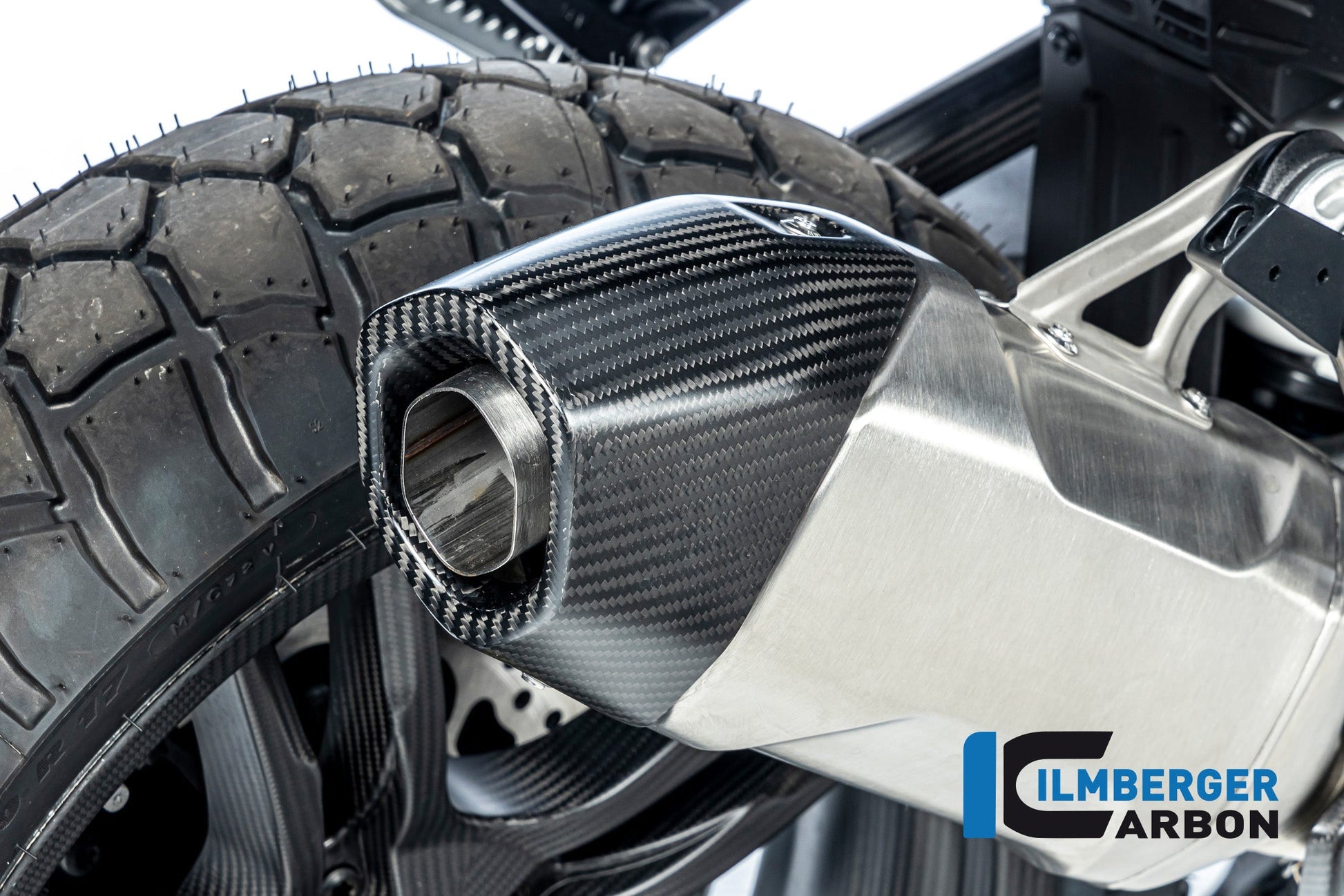 Uitlaatdemper beschermer (Achterzijde) mat carbon BMW R1300GS Adventure Trophy 2024+