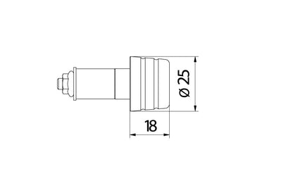Stuurgewichtset 'Mini' CNC Racing Yamaha Tracer 900 GT (2018-2021) afmetingen