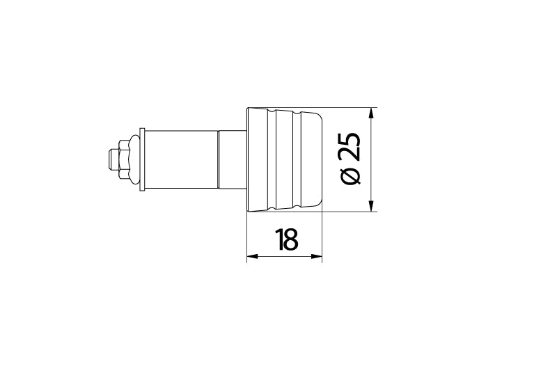 Stuurgewichtset 'Mini' CNC Racing Yamaha Tracer 9 (2021+) afmetingen