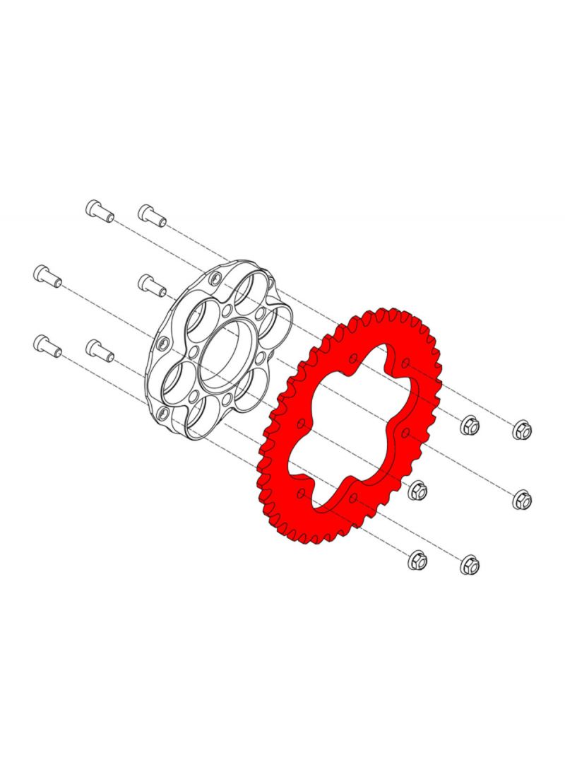 Sprocket Z40 P520 6 holes Ducati Diavel V4 RS (2025+)