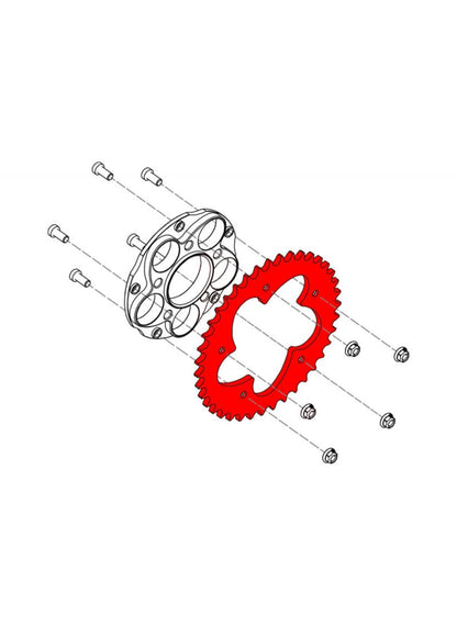 Sprocket Z44 P520 5 holes Ducati