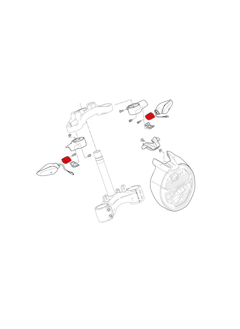 Knipperlicht adapterset voorzijde M8 en M10 Ducati Streetfighter V4S (2025+)