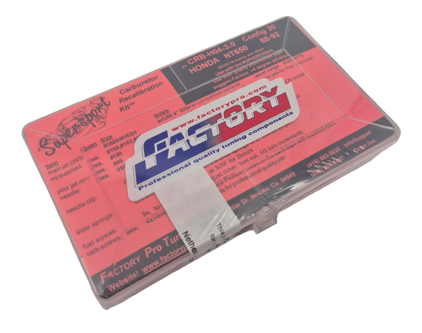 Factory Pro Carburetor Tuning Kit Stage 3-Honda NTV650 (Revere) (1988-1997)