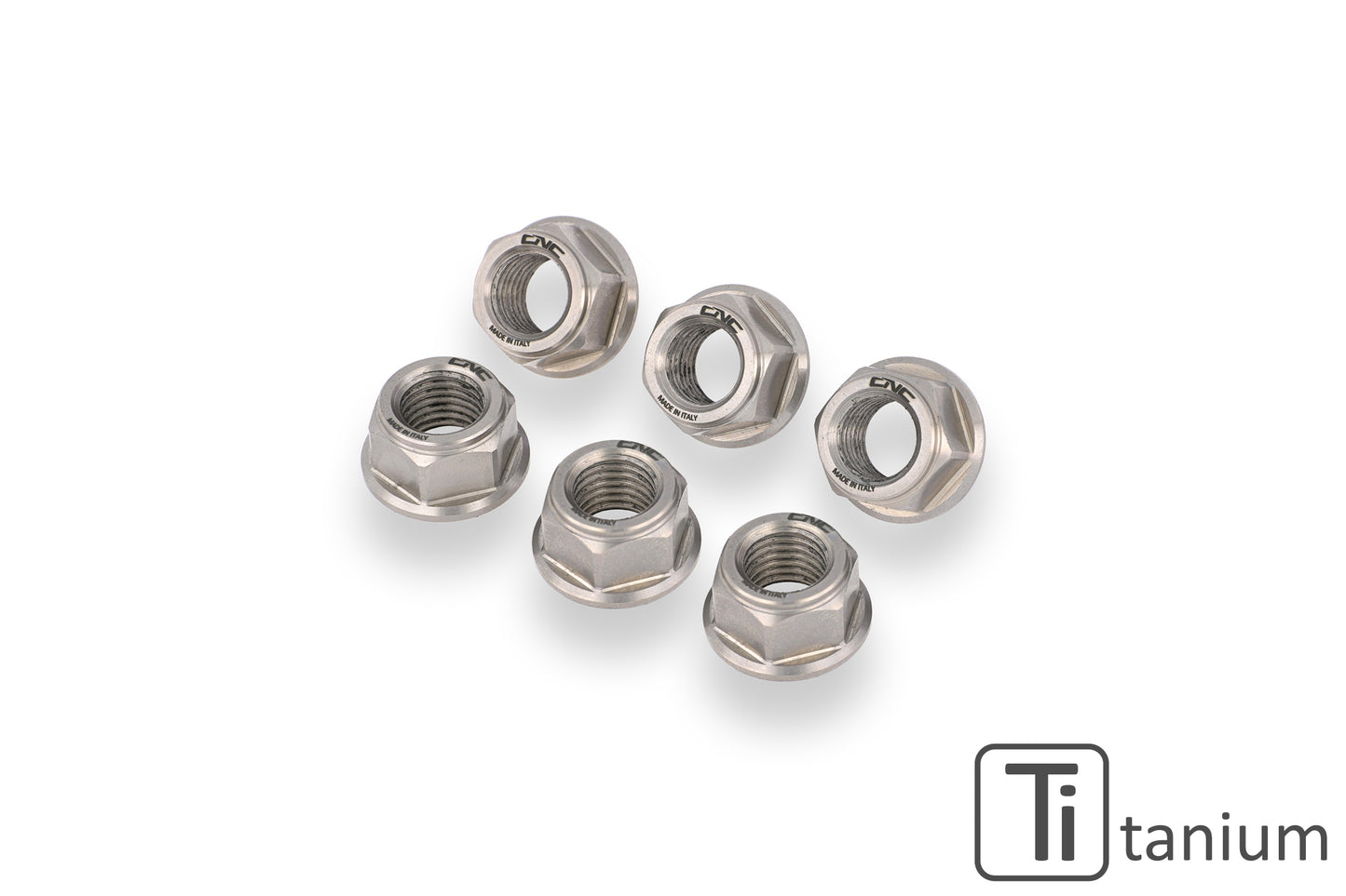 Titanium bakre kedjehjulsflänsmutter set Ducati M8x1.25 - CNC Racing Ducati Streetfighter V2 (2022+)