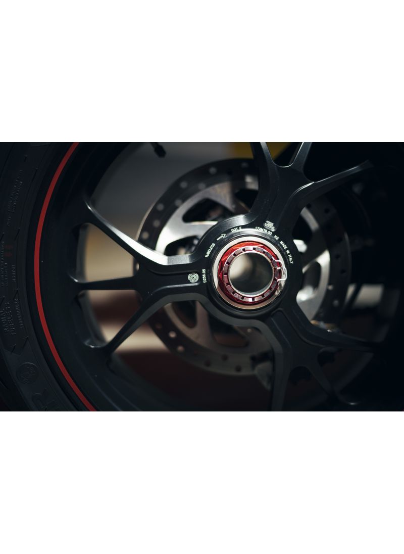 Achteras 'Bicolore' Moer Tandwieldrager Links Ducati Diavel V4 RS (2025+)