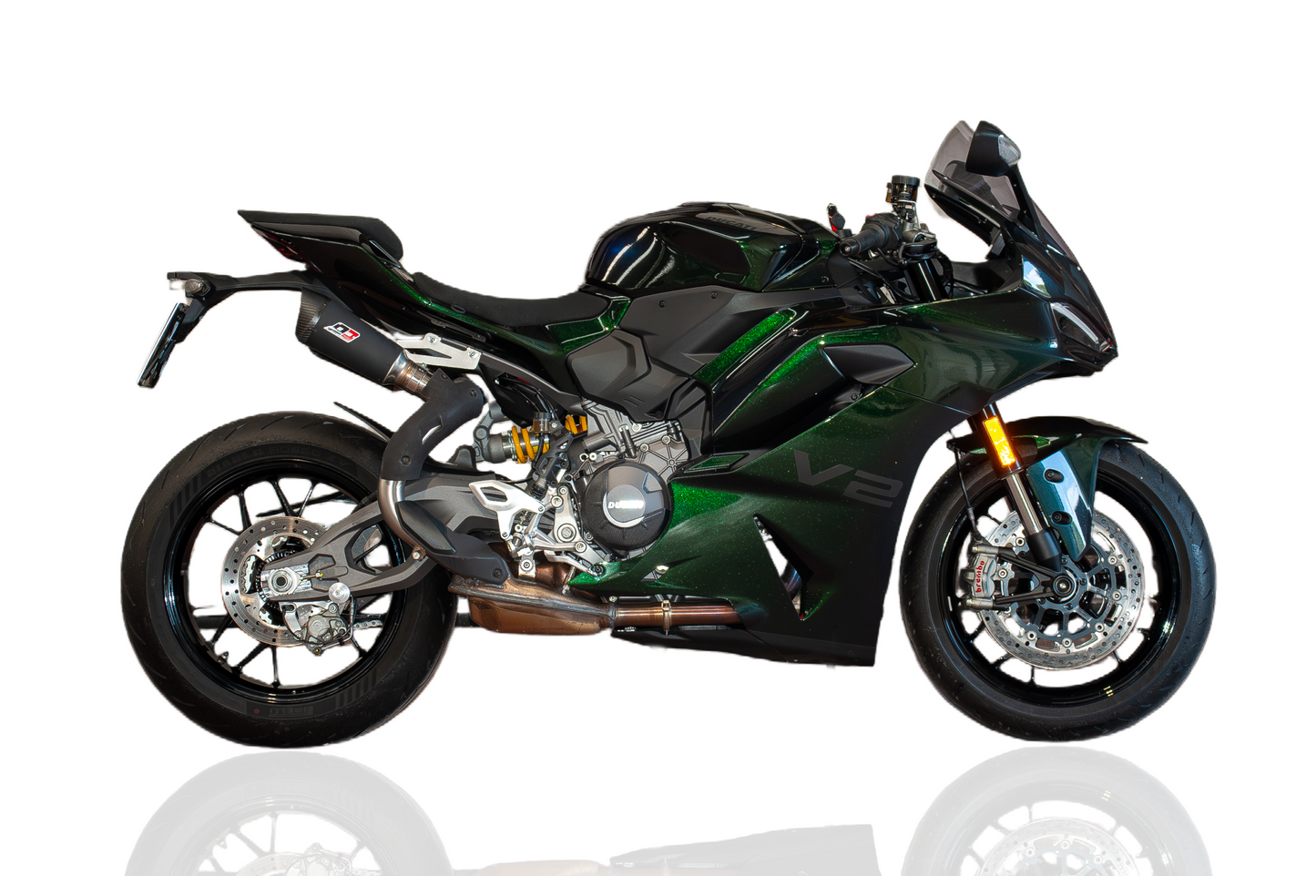 QD slip-on uitlatenset (2 st.) Gunshot Dark Matter Ducati Panigale V2 (2025+)