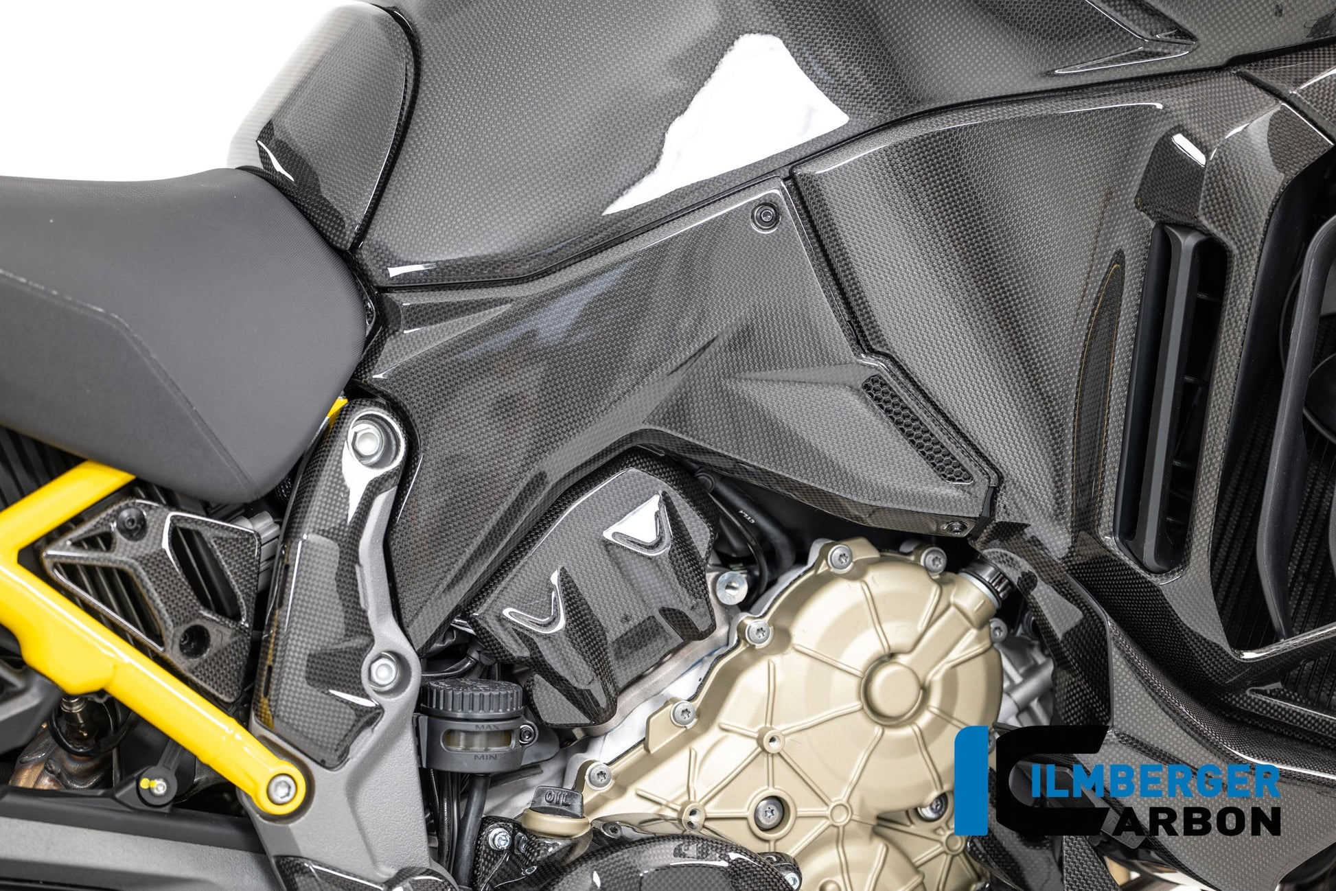Bovenste framecover rechts glanzend carbon Ducati Multistrada V4S Grand Tour (2024)