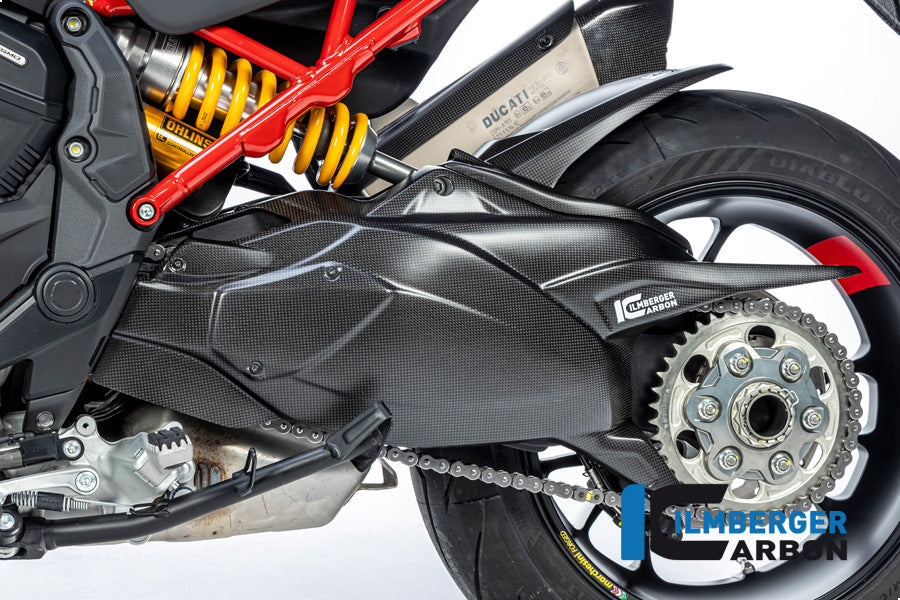 Matte Carbon Swingarm Cover with Chain Guard Ducati Multistrada V4 Pikes Peak (2025+)