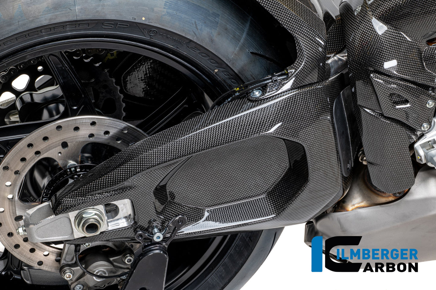 Achterbrugbeschermer (rechts) glanzend carbon Ducati Panigale V4 Tricolore Italia (2025+)