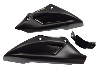 Ermax Blackline satin black bellypan Kawasaki Z650 2020+ vooraanzicht