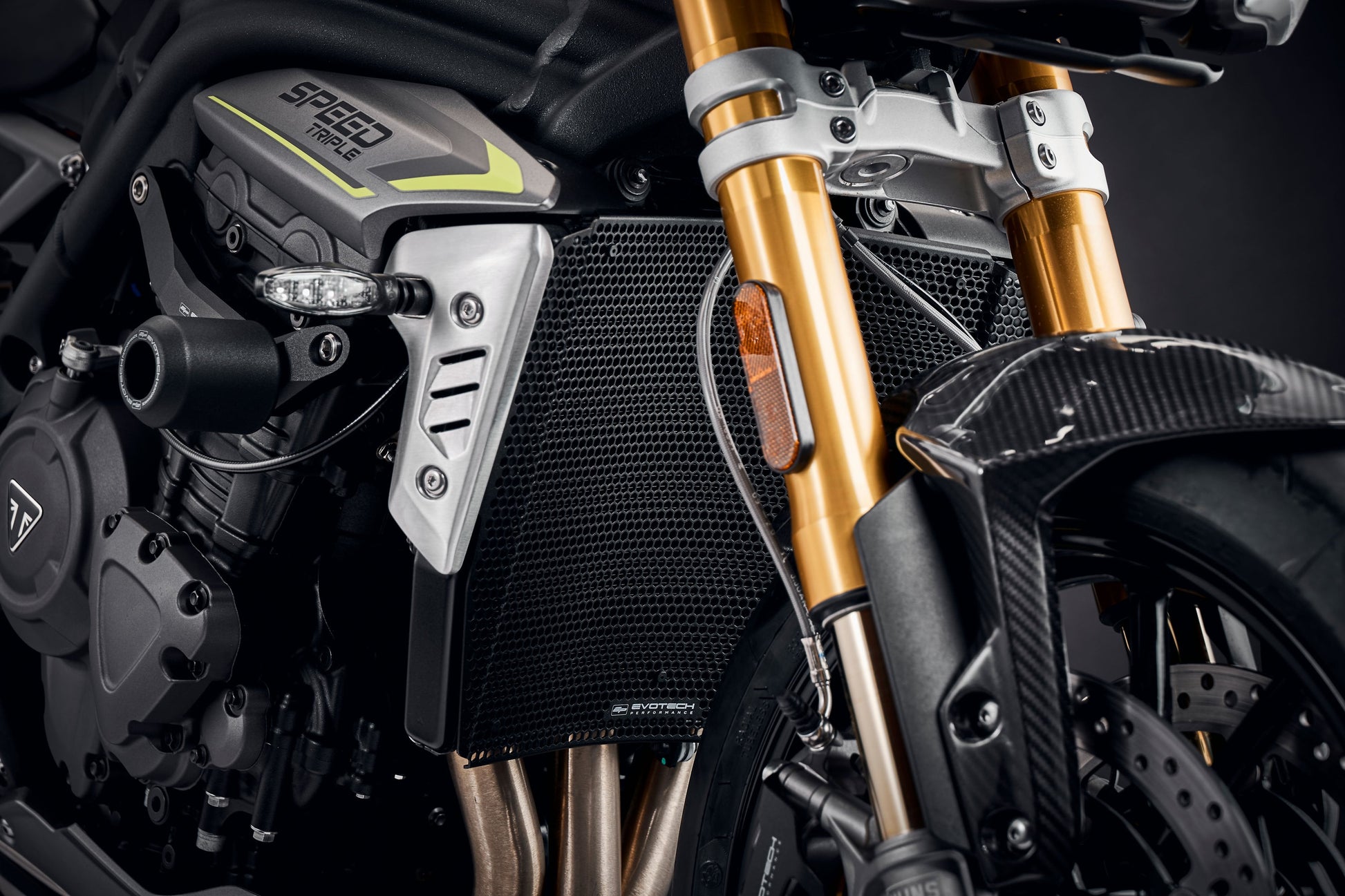 Radiatorcover Evotech (Black) - Triumph Speed Triple 1200 RX (2025+)