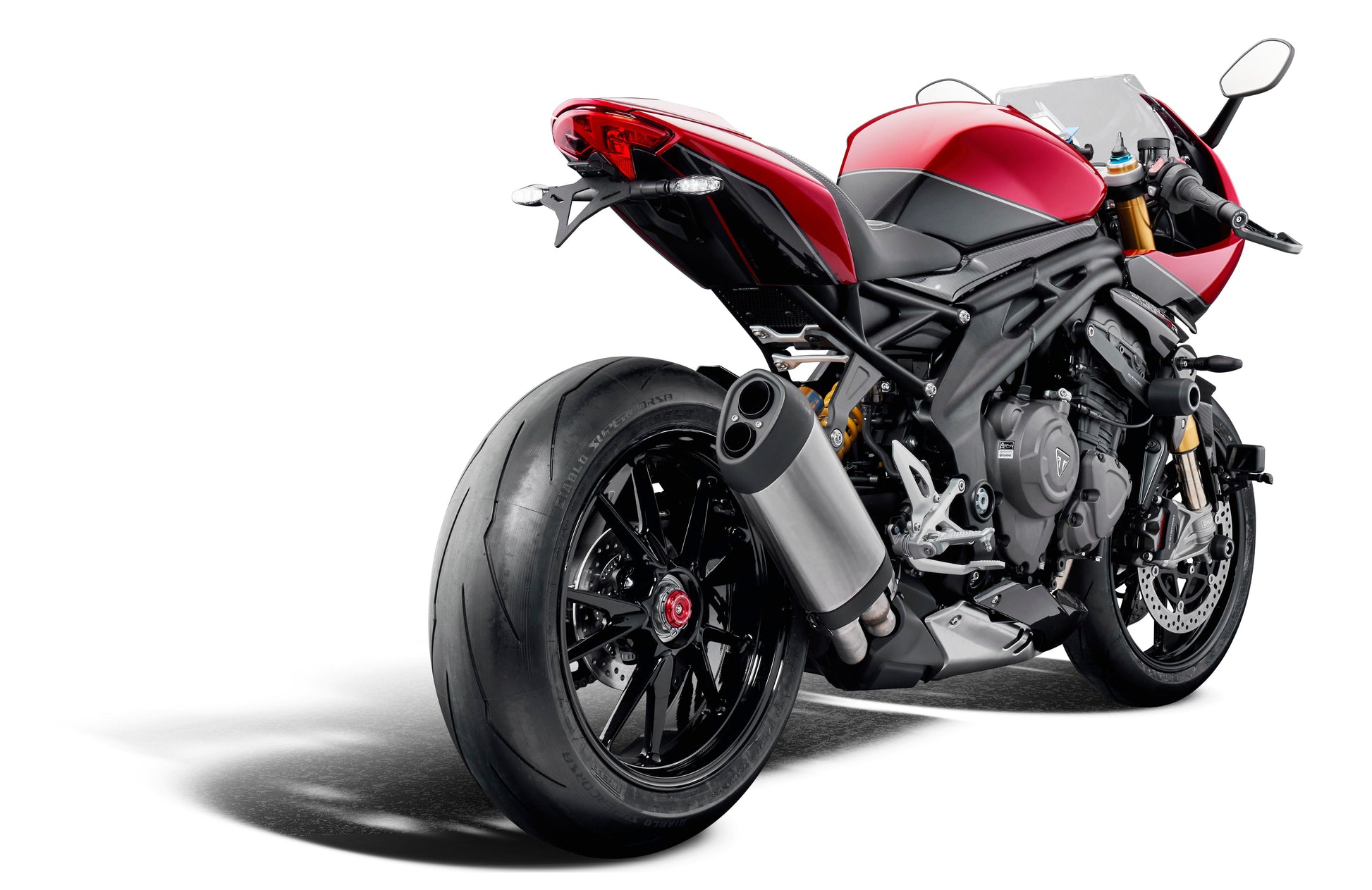 Evotech Triumph Speed Triple 1200 RR Black Uitlaatsteun (2022+)