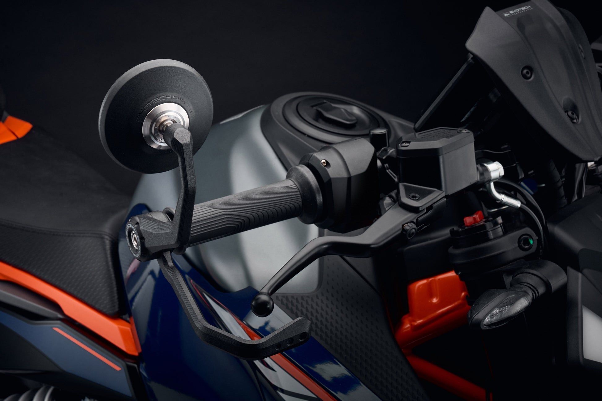 Evotech Bar End Spiegels incl. Remhendel en Koppelingshendel Beschermer Kit - KTM 125 Duke (2024+)