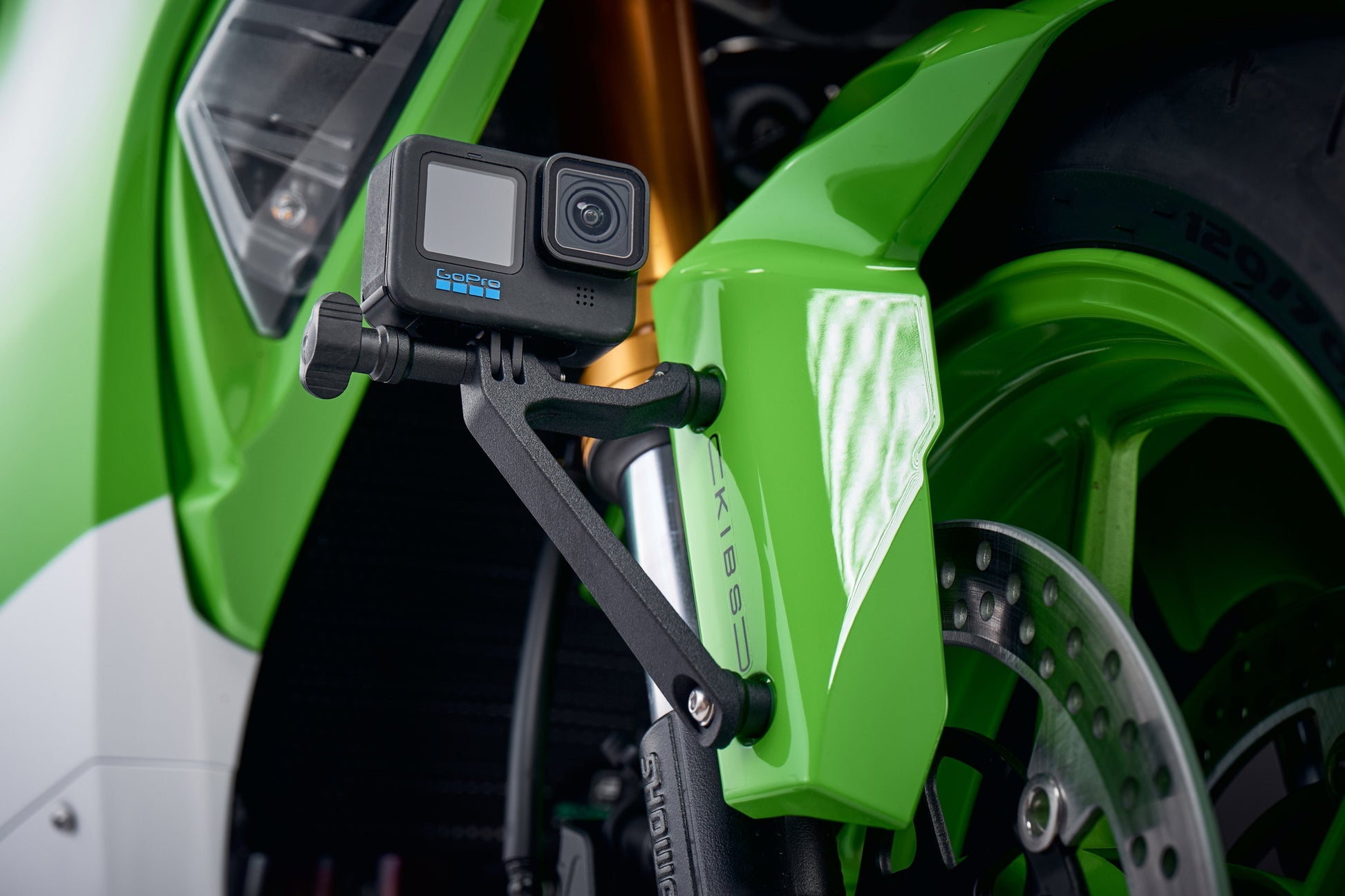 Evotech Action / Safety Camera Front Mudguard Mount -  Kawasaki Ninja ZX-10R Performance (2021+)