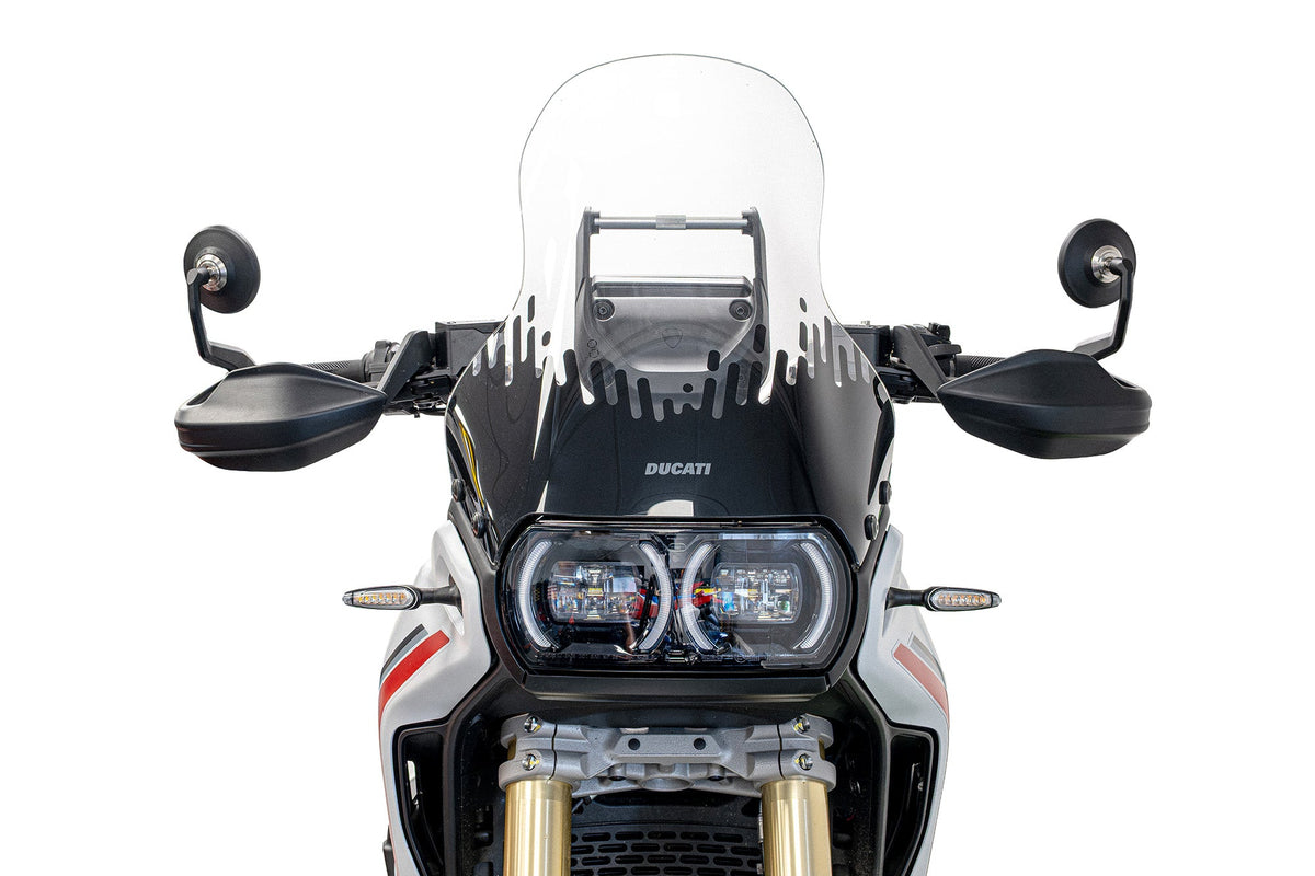 Bar-End Spiegels (Retro) Evotech Handguard - Ducati DesertX V2 (2026+)