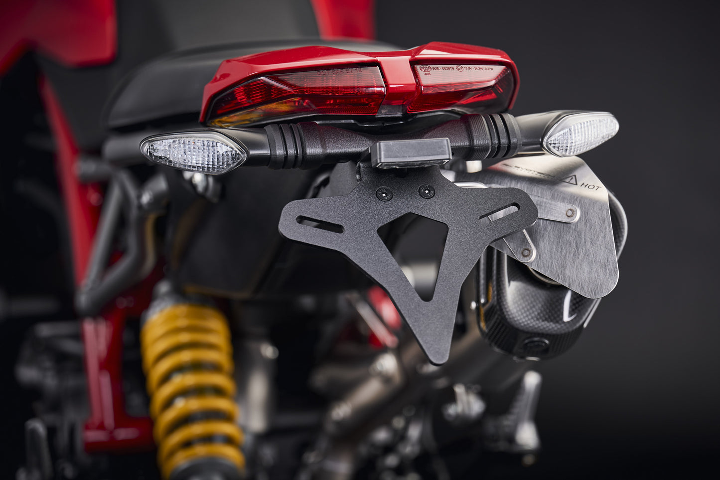 Evotech Ducati Hypermotard 950 Kentekenplaathouder (2019-2025) (Termignoni Single Race Exhaust Compatible)