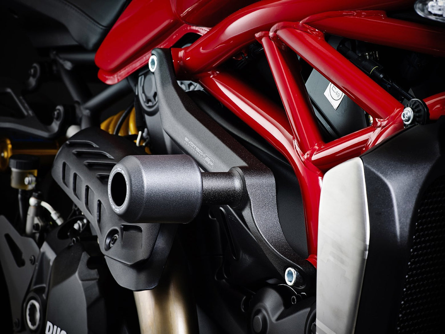 Evotech Ducati Monster 821 Stripe Frame Valblokken set 2016 - 2017