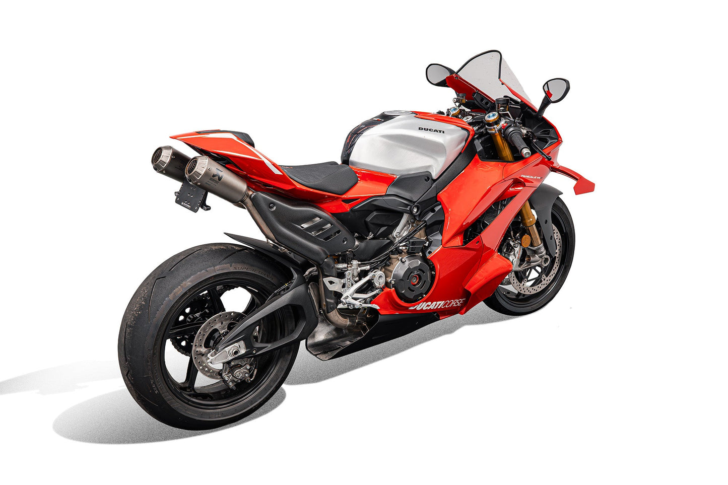 Verstelbare kentekenplaathouder Ducati Streetfighter V4 (2025+) with V1 Indicators For Akrapovic Titanium Full Race Exhaust System