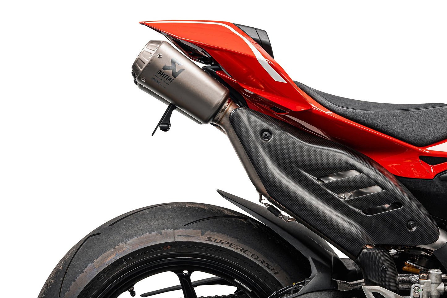 Verstelbare kentekenplaathouder Ducati Streetfighter V4 S (2025+) with Sequential Indicators For Akrapovic Titanium Full Race Exhaust System