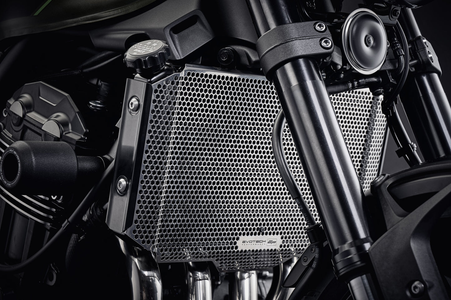 Evotech Kawasaki Z900RS Radiatorcover (2018 - 2020) (Stainless Steel)