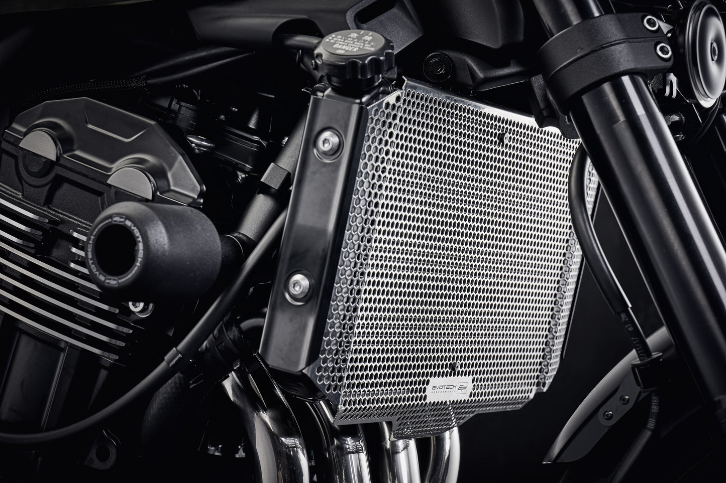 Evotech Kawasaki Z900RS Cafe Performance Radiatorcover (2018-2020) (Stainless Steel)