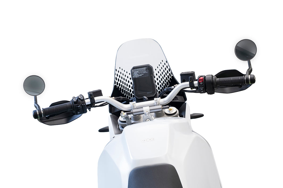 Bar-End Spiegels (Retro) Evotech Handguard - Ducati DesertX (2022+)