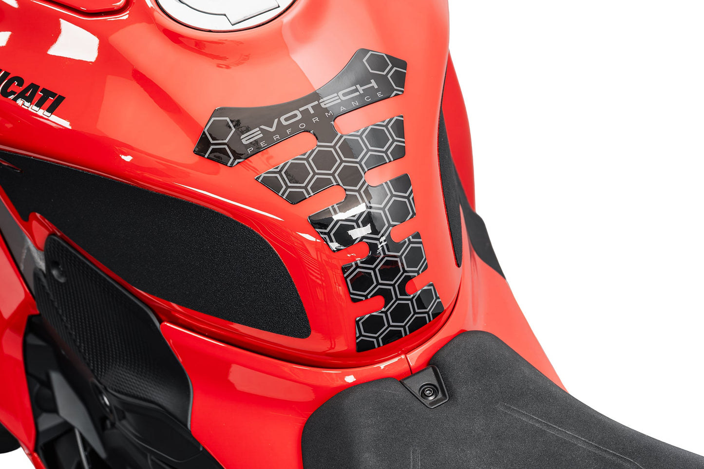 Evotech Performance Tankpad – Bescherming voor de benzinetank - Dark Grey Hexagon Pattern