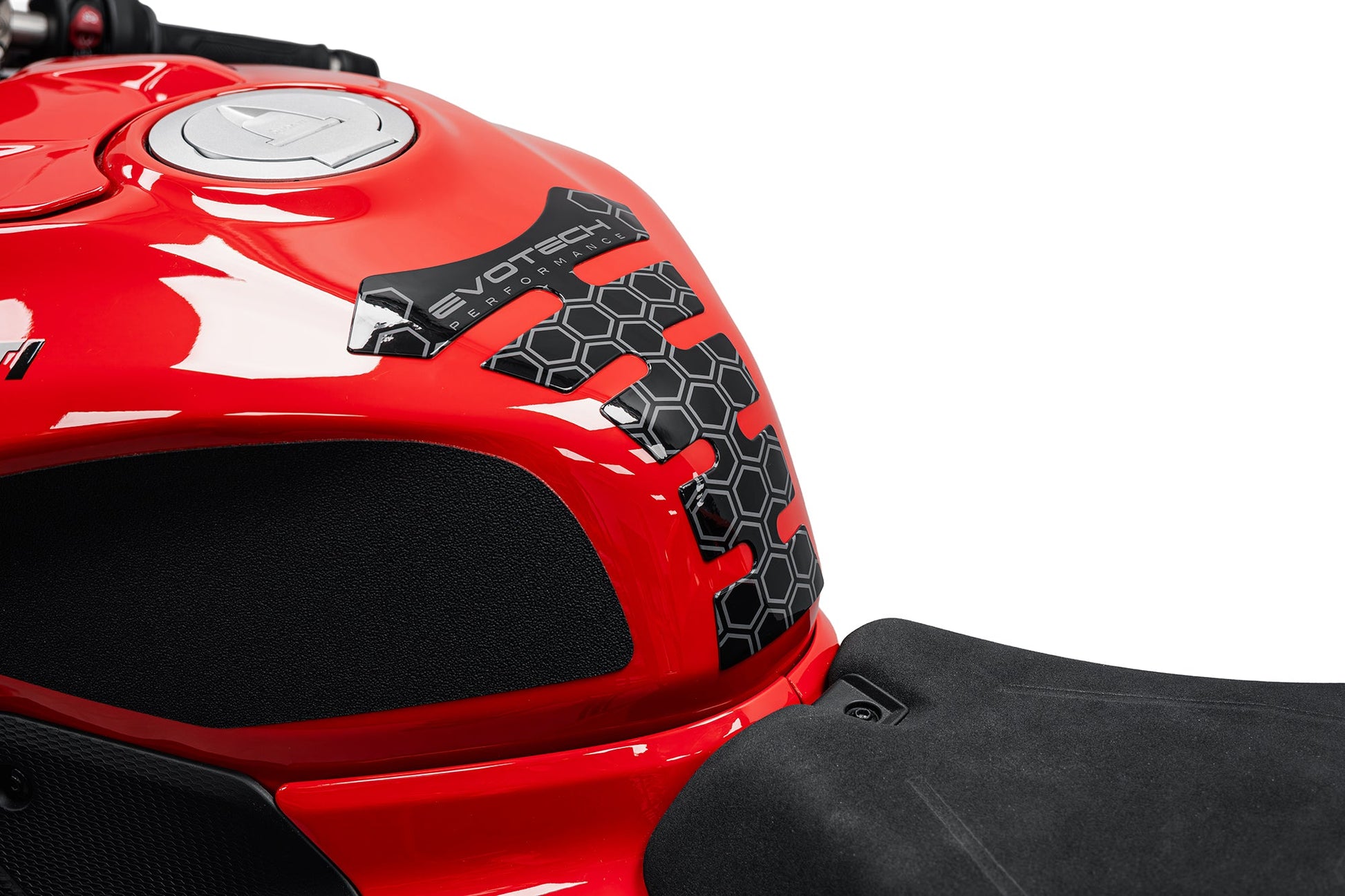 Evotech Performance Tankpad – Bescherming voor de benzinetank - Dark Grey Hexagon Pattern