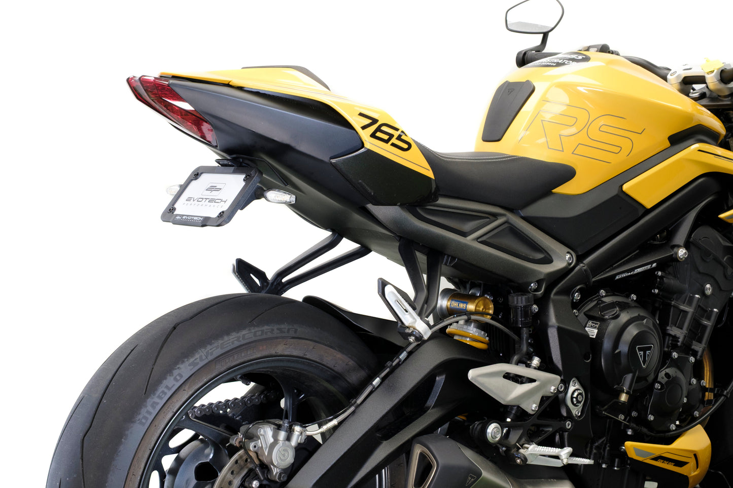 Verstelbare kentekenplaathouder incl. knipperlichten Evotech - Triumph Street Triple RS (2017 - 2019)