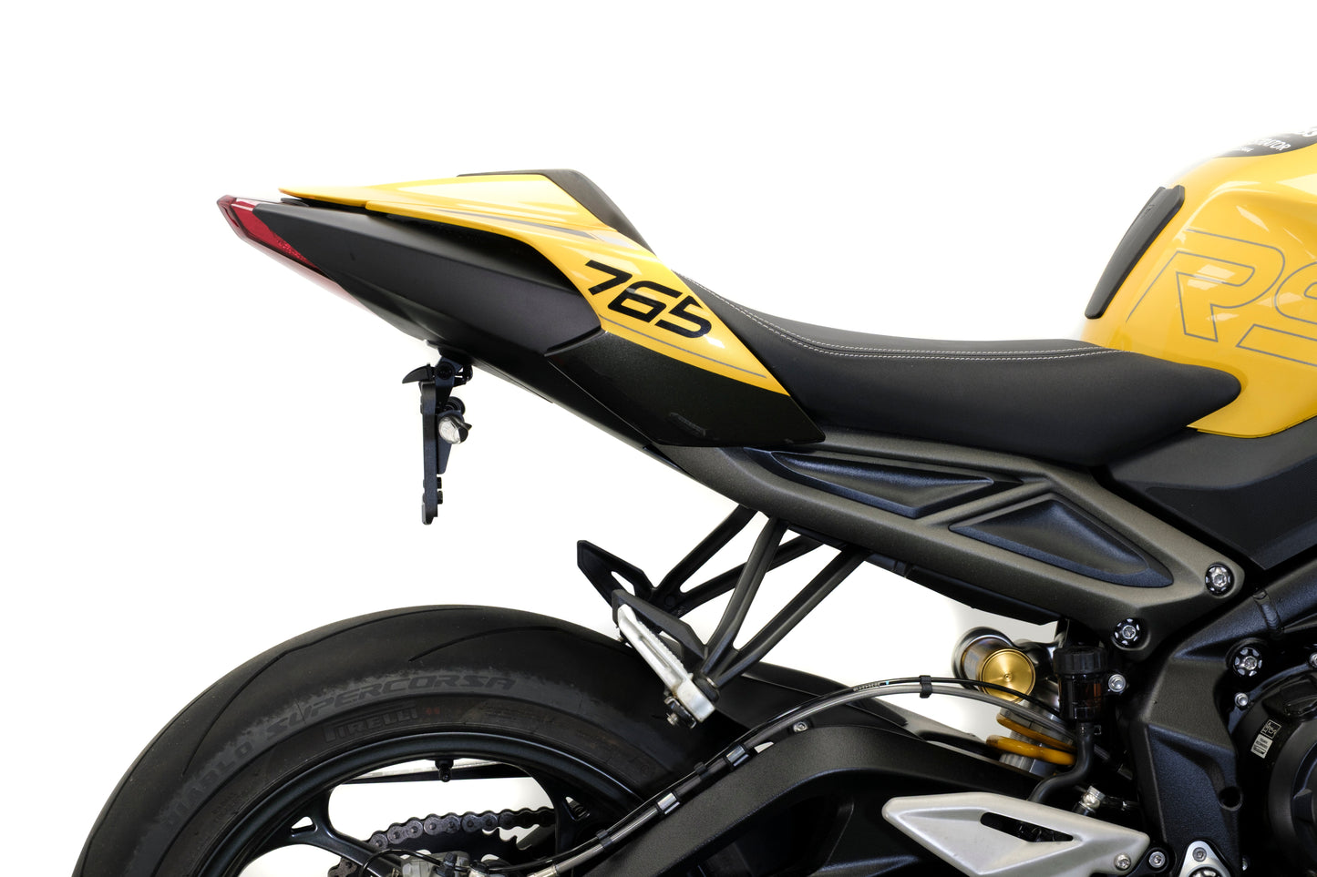Verstelbare kentekenplaathouder incl. knipperlichten Evotech - Triumph Street Triple S (660) (2020+)