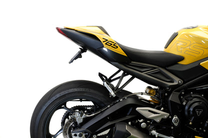 Verstelbare kentekenplaathouder incl. V1 knipperlichten Evotech - Triumph Street Triple 765 Moto2 Edition (2023+)