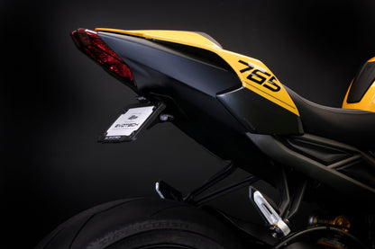Verstelbare kentekenplaathouder incl. V1 knipperlichten Evotech - Triumph Street Triple RS (2017 - 2019)