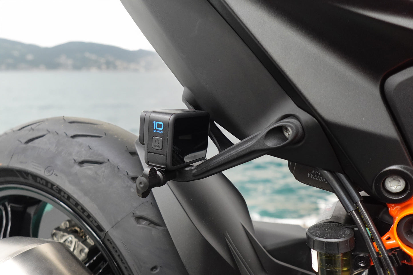 Evotech Footpeg Action Camera Montagesteun (achteruit gericht) - KTM 1290 Super Duke RR (2021+) (Right-hand Side)