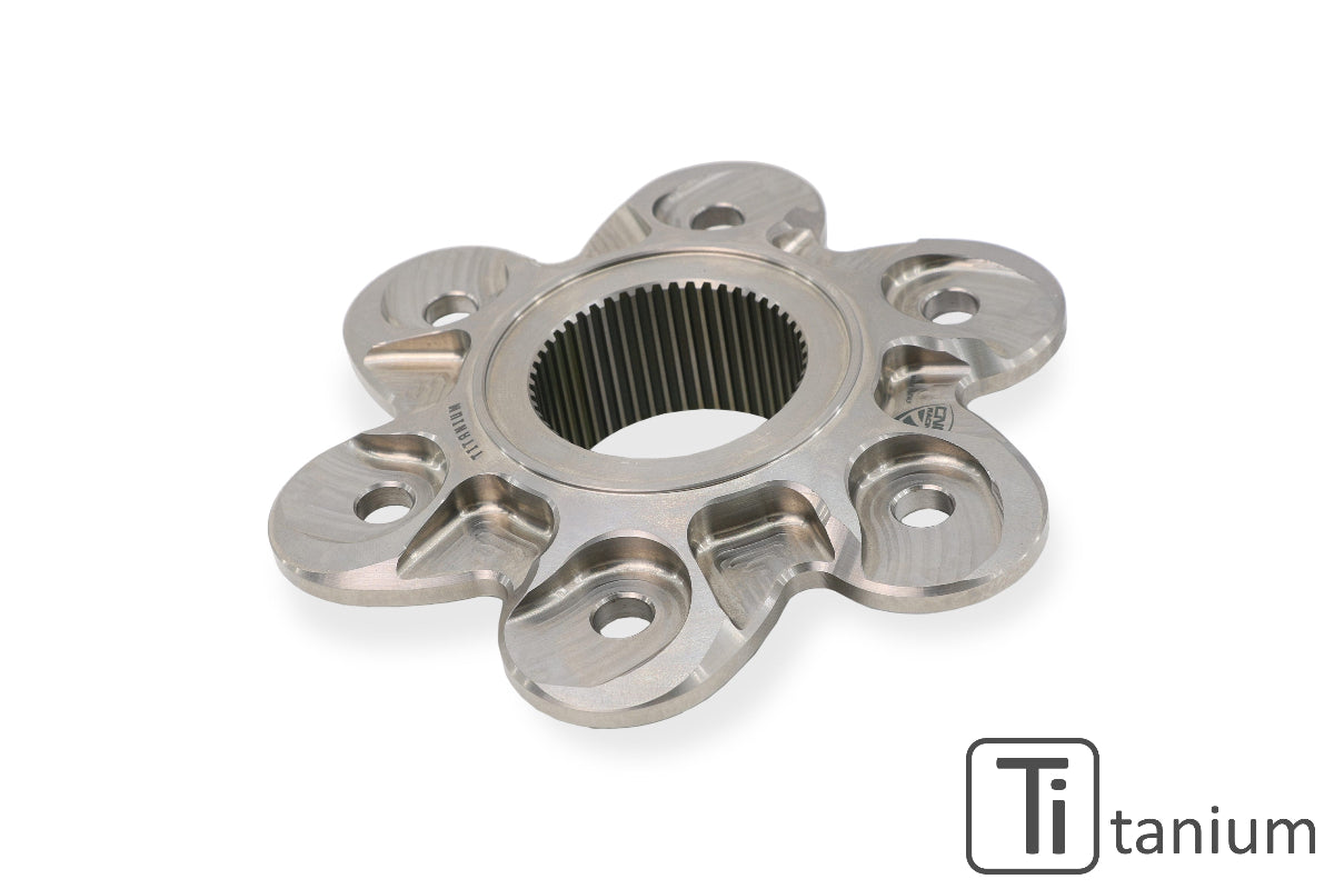 Titanium Achtertandwieldrager 6-bouts (grote achteras) Ducati Multistrada 1200 (2010-2012) zijaanzicht
