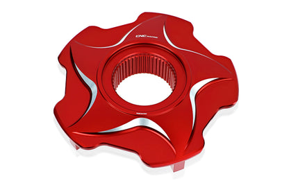 Achtertandwieldrager Bicolor MV Agusta F4 (2011-2016) tandwieldrager CNC Racing rood-zilver productfoto