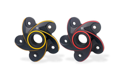Achtertandwieldrager Black Edition (rood of goud accent) - Ducati Monster 1100 (2009-2015) beschikbare kleuren zwart-rood en zwart-goud
